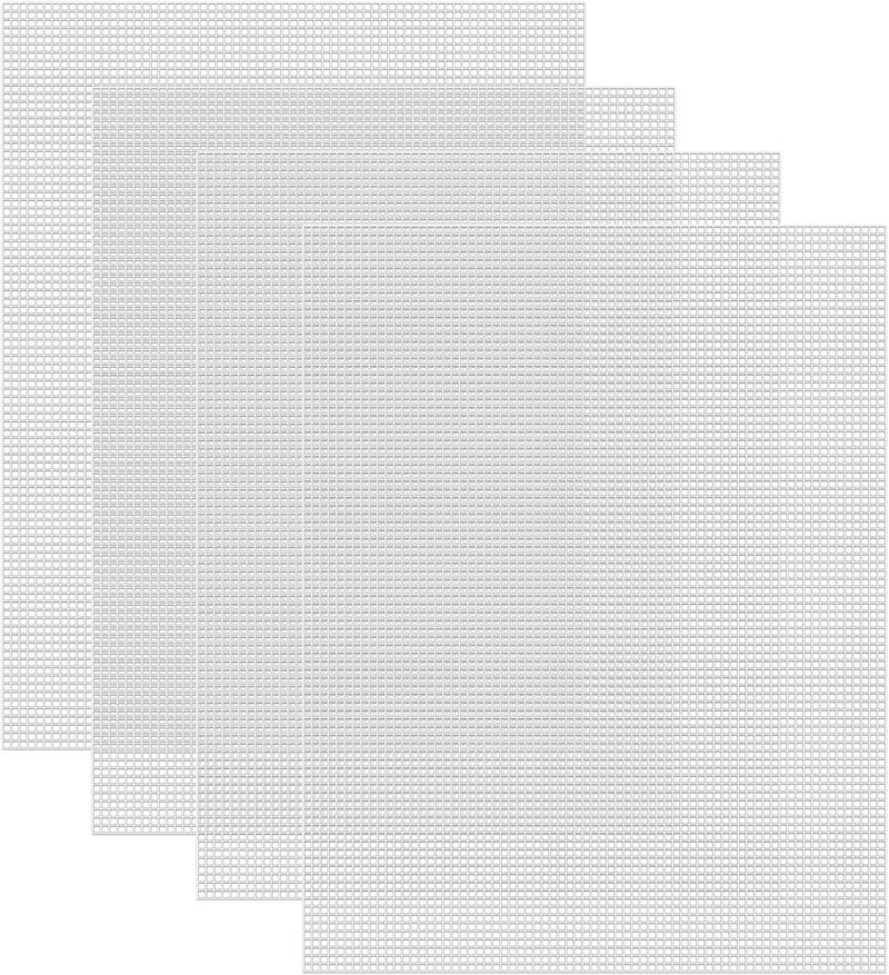 Caydo 4 Pieces 7 Count Plastic Canvas Sheets 10.5 x 13.5 Inch Plastic Mesh Sheet, Eye Mesh for Embroidery, Acrylic Yarn Crafting, Knit Crochet Projects and Make Dividers - Image 1